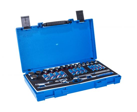 Набор торцевых головок с принадлежностями 3/8"" KING TONY двенадцатигранные, 1/4""-15/16"" мм, 32 3032SRV – изображение 3