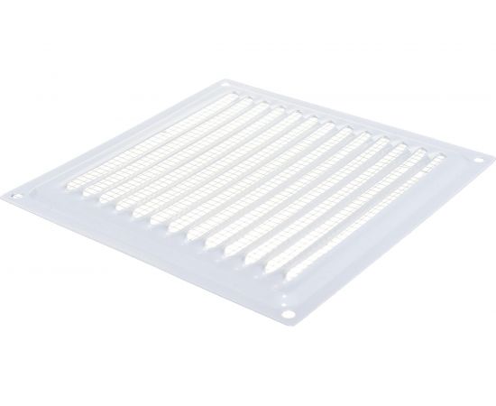 Решётка металлическая с сеткой (150 x 150 мм; белая) Эвент ВРС – изображение 3