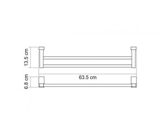 Двойной держатель полотенец WasserKRAFT Leine K-5040 – изображение 3