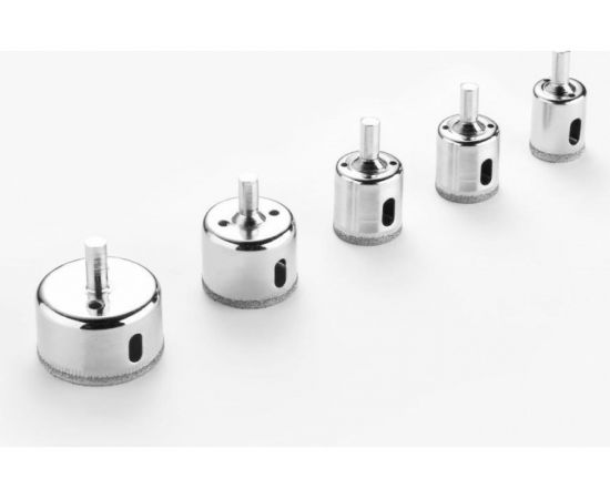 Набор алмазных коронок DHS01 по стеклу и керамике (6-50 мм; 15pcs) DEKO 065-0541 – изображение 3