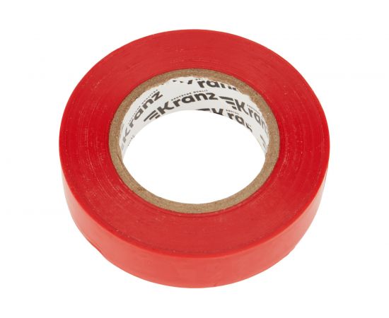 Изолента ПВХ KRANZ 19 мм х 25 м, 0.13 мм, красная KR-09-2204 – изображение 3