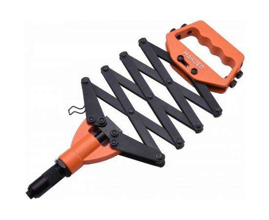 Заклепочник Harden 800 мм, гармошка, усиленный, CR-MO, заклепки 3,2-4,0-4,8-6,4 мм 610114 – изображение 4