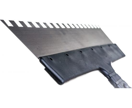 Фасадный зубчатый шпатель (350 мм, нержавеющая сталь, 10 мм) Biber 35239 тов-169790 – изображение 4