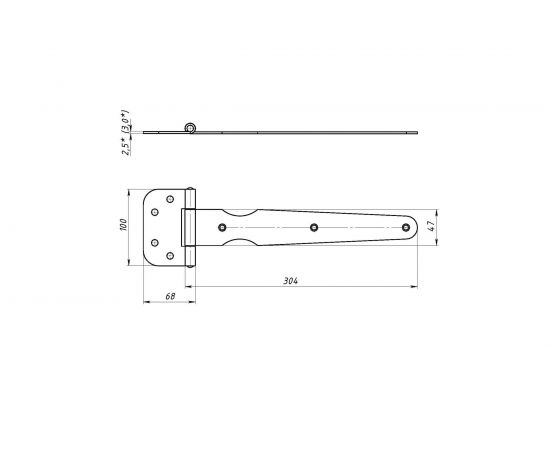 Петля-стрела TUNDRA ПС-290 2 мм, без покрытия, 1 шт. 5299273 – изображение 4