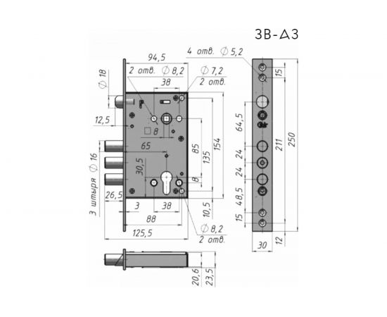 Дверной замок CRIT А3 Ассистент 03124 – изображение 5