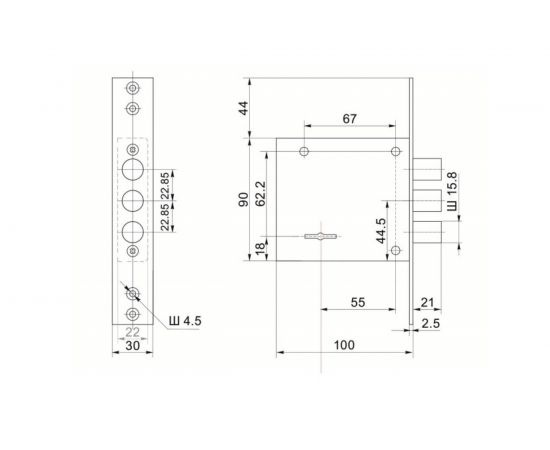 Врезной замок BORDER 87327 G 8-6 Э 27615 – изображение 5