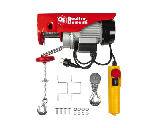 Электрическая таль QUATTRO ELEMENTI TL-250 550 Вт, 125/250 кг, трос 12 м, блок полиспаст в компл. 793-688 – изображение 5