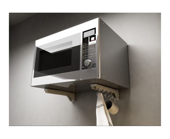 Кронштейн для СВЧ печи EMBODIMENT толщина 1.2 мм, белый EMB-MW-S-W – изображение 9