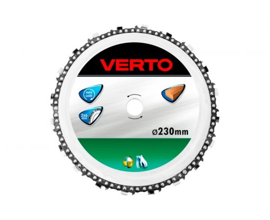 Диск отрезной цепной по дереву (230x22.2 мм) для УШМ VERTO 61H199 