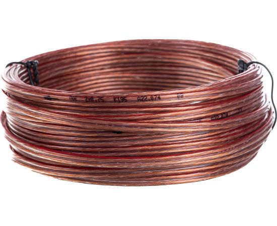 Акустический кабель Cablexpert CC-TC2x0,75-15M, прозрачный, 15 м, бухта 