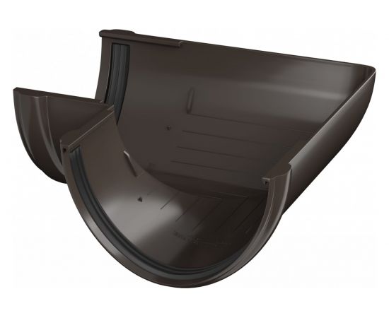 Угол желоба Технониколь (ПВХ; 90 градусов; темно-коричневый; 1 шт) TN683373 