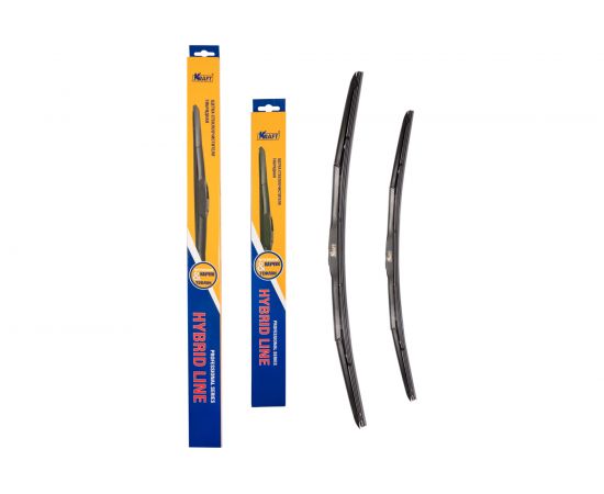 Комплект гибридных щеток стеклоочистителя KRAFT 600/400 мм, 1 адаптер KT 830867 