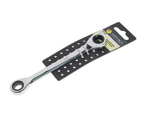 Накидной трещоточный ключ 18х19мм на держателе ЭВРИКА ER-71819H 