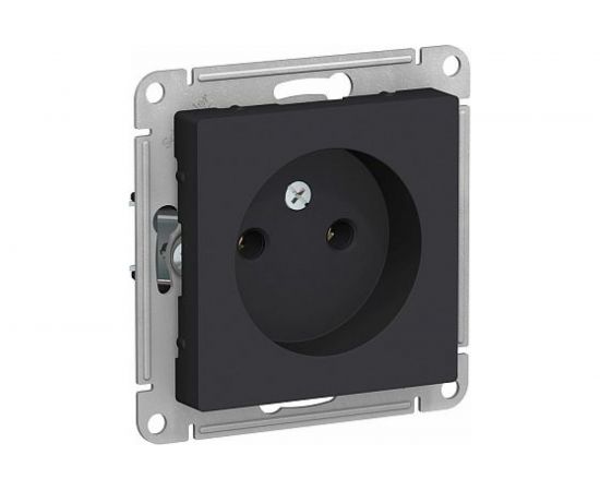 Розетка Schneider Electric AtlasDesign Карбон б/з, 16А, механизм ATN001041 
