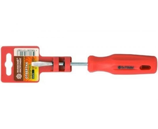 Отвертка Волжский инструмент прямой шлиц SL 3х100 красная ручка 5705065 