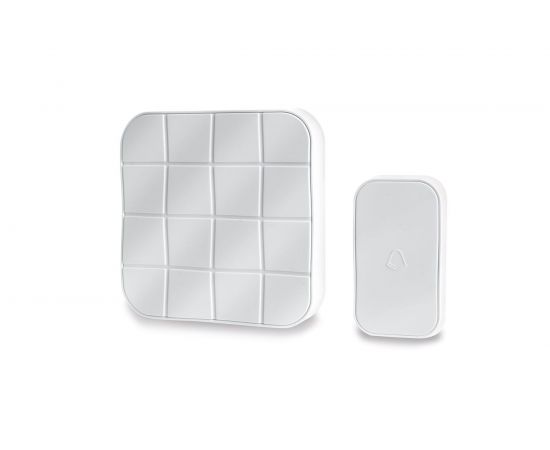 Дверной беспроводной звонок FERON E-378 звонок IP44 10 мелодий, 3х1,5V/АА, база, белый 41434 