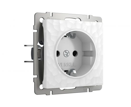 Розетка с заземлением WERKEL hammer белый W1271001 a052018 