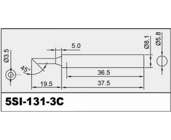 Жало скошенный цилиндр 3.5 мм для паяльника SI-131B ProsKit 5SI-131-3C 00306787 