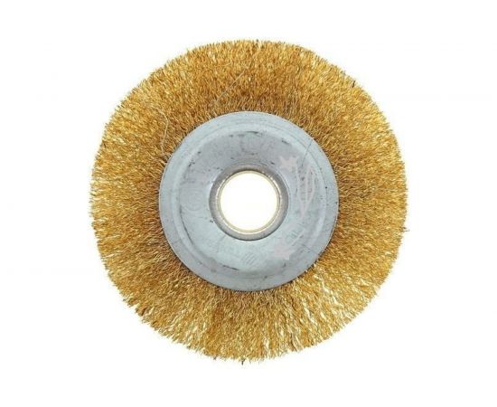 Щетка плоская (125х22 мм; латунированная проволока) для УШМ vertextools 12099-125 