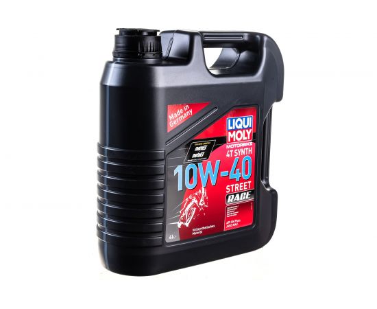 Синтетическое моторное масло для 4-тактных мотоциклов 4л LIQUI MOLY Motorbike 4T Synth Street Race 10W-40 SN MA2 20754 – изображение 2