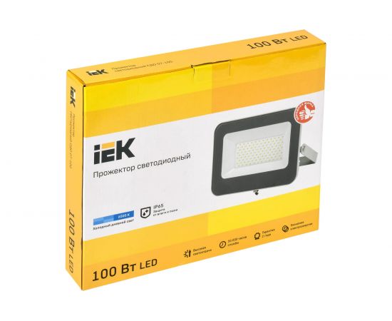 Светодиодный прожектор IEK СДО 07-100, серый, IP65 LPDO701-100-K03 – изображение 2