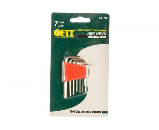 Ключи шестигранные (CrV, 0,7-3,0 мм, в пластиковом держателе) 7 шт FIT IT 64160 – изображение 2