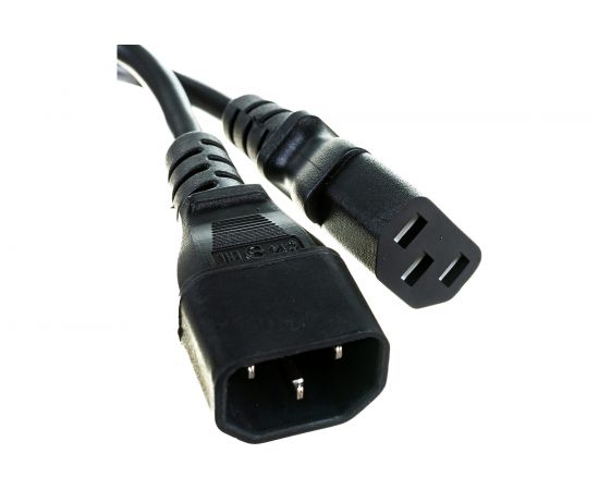 Кабель питания Hyperline PWC-IEC13-IEC14-1.0-BK монитор-компьютер IEC 320 C13 - IEC 320 C14 43793 – изображение 2