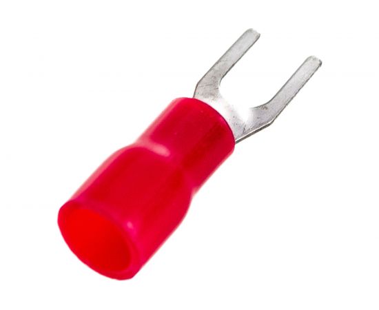 Вилочный изолированный наконечник REXANT 3.2мм 0.5-1.5кв.мм красный 08-0111 – изображение 3