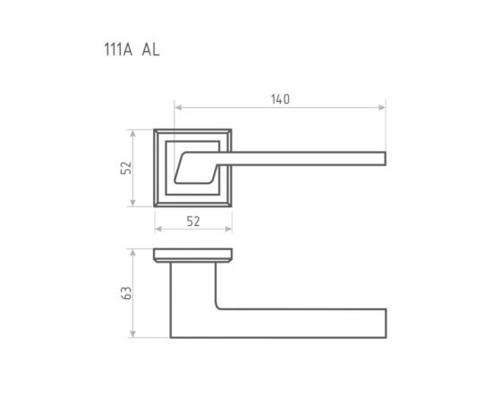 Дверная ручка НОРА-М 111К AL золото 16392 – изображение 3