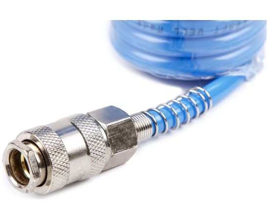 Шланг воздушный полиуретановый, спиральный 5x8 мм, 12 м KraftWell KRW-HC050812 – изображение 4