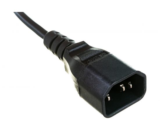 Кабель питания Hyperline PWC-IEC13-IEC14-1.0-BK монитор-компьютер IEC 320 C13 - IEC 320 C14 43793 – изображение 4