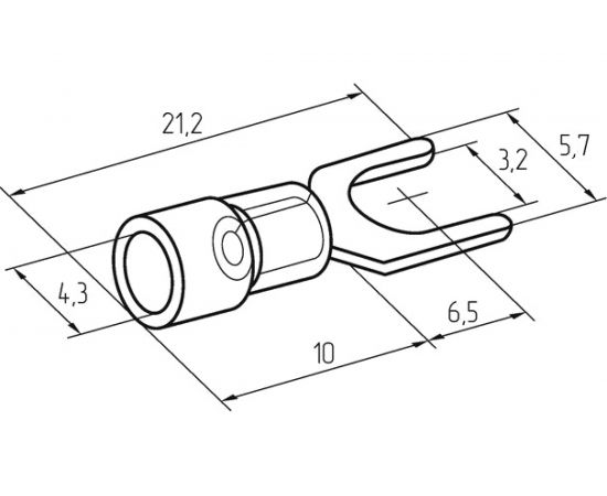 Вилочный изолированный наконечник REXANT 3.2мм 0.5-1.5кв.мм красный 08-0111 – изображение 4
