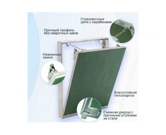 Люк под плитку со съемной дверцей Ревизор Стандарт (500х500 мм) REVIZOR Т34 5050 – изображение 6