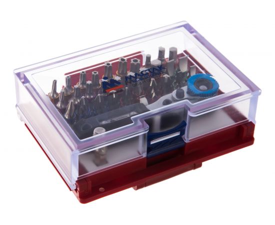 Набор вставок бит 1/4, TORX, HEX, PZ, PH, SLOT, 33 предмета МАСТАК 058-10033C – изображение 7