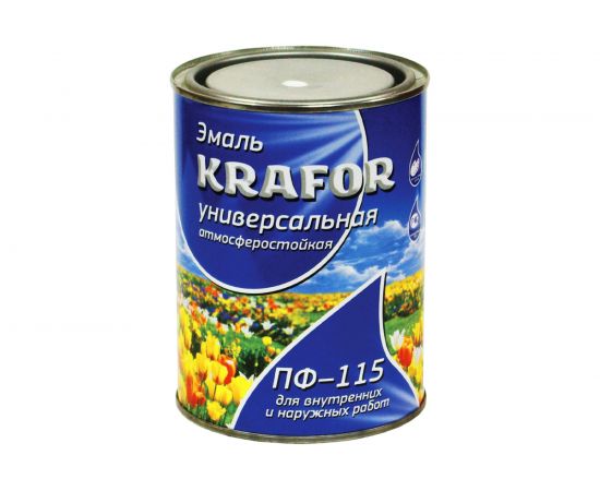 Универсальная эмаль Krafor ПФ-115 шоколадная 2.7 кг 6 25973 