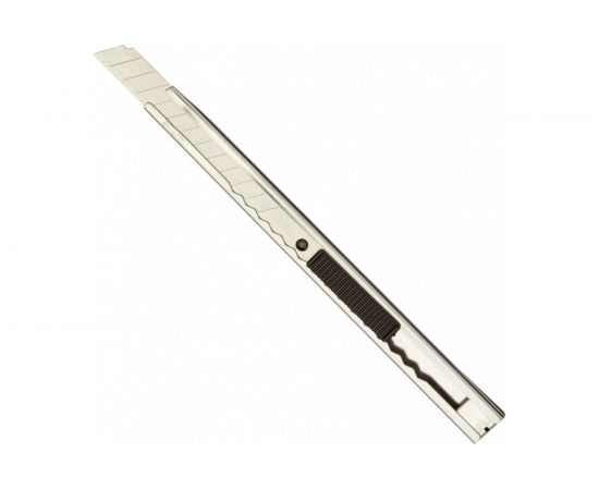 Канцелярский нож Attache 9 мм металлический, фиксатор, цв.металлик 280460 