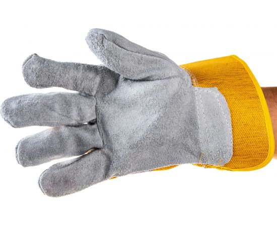 Комбинированные усиленные спилковые перчатки СИБРТЕХ размер XL 679022 