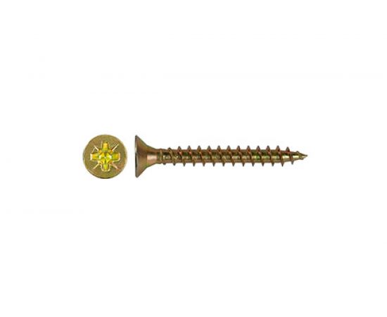 Саморез для креп. ГКЛ к дереву BEFAST желтый цинк 3.5х45, 10 кг CY03504510S 