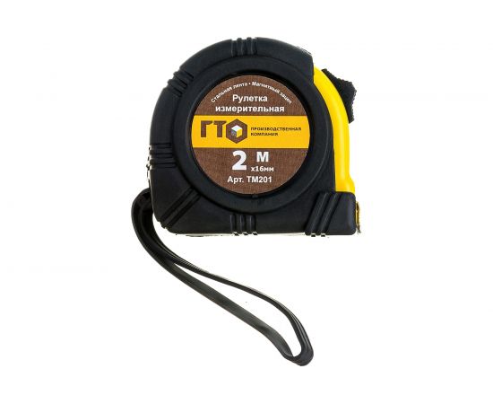 ГТО Рулетка 2 м TM201 в обрезиненном корпусе с магнитным зацепом 