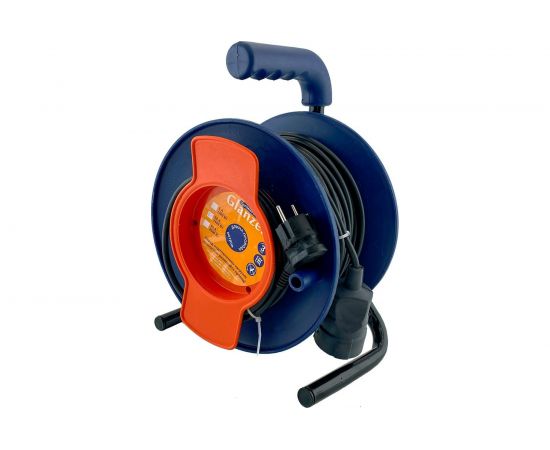 Силовой удлинитель на катушке Glanzen ПВС 2х1,5 арт. EC-40-010 00-00006539 