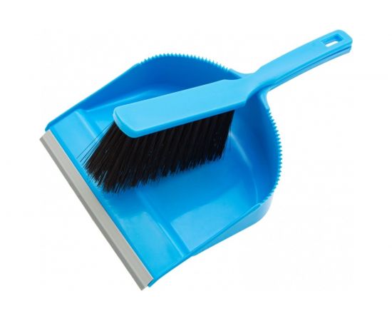 Набор Palisad Home совок с кромкой 330x225 мм и щетка-сметка 285 мм, голубой 933105 