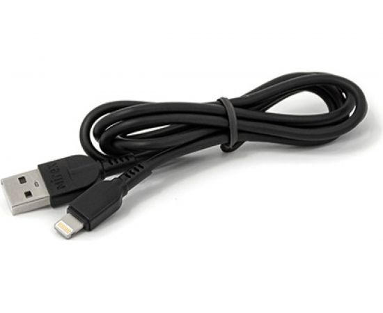 Кабель Mirex, USB 2.0 AM-8pin Lightning 1 метр, 2.4A, чёрный, в коробке 13700-008i2BK 