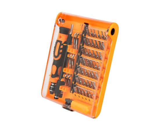 Отвертка с битами для точных работ KRANZ СR-V, 54 предмета, рожковые биты KR-12-4771 