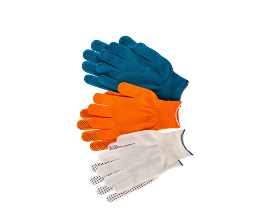 Перчатки в наборе PALISAD цвета: оранжевые, синие, белые, XL 67853 