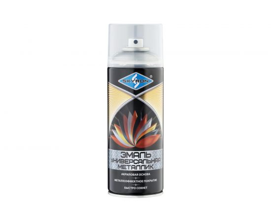 Универсальная акриловая эмаль SKYRON металлик хром SR-19110 