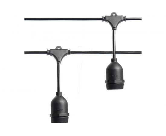 Гирлянда FERON CL50-25-1 Евро белт-лайт на подвесах, 230V, черный, IP65, 25м 41866 