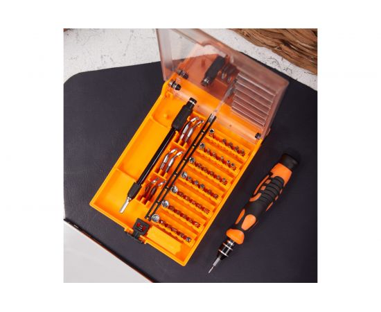 Отвертка с битами для точных работ KRANZ СR-V, 54 предмета, рожковые биты KR-12-4771 – изображение 11