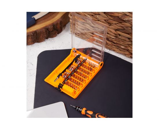 Отвертка с битами для точных работ KRANZ СR-V, 54 предмета, рожковые биты KR-12-4771 – изображение 12