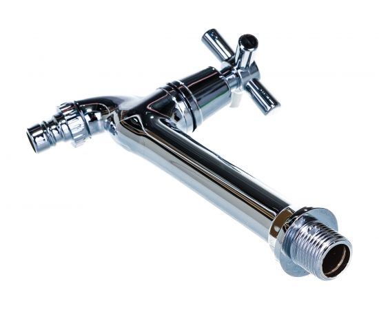 Пластиковый водоразборный кран Terma хром крест 66470 – изображение 2