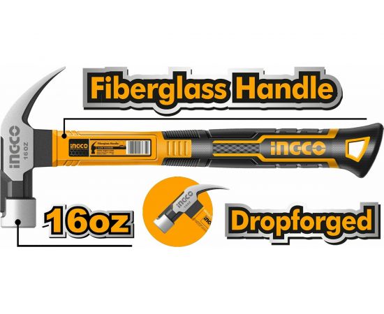 Молоток кровельщика INGCO 450 гр. HCHD0166 – изображение 2
